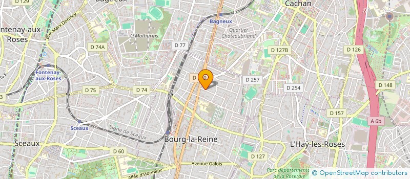 localisation de l'entreprise ASSOCIATION DU CENTRE D'ORIENTATION ET LIEU D'INTERVENTION POUR LA SECURITE EMOTIONNELLE DE L'ENFANT à BOURG-LA-REINE
