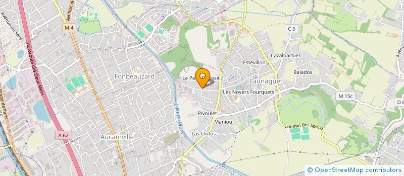 localisation de l'entreprise ASSOCIATION DU CENTRE DE FORMATION ET DE PROMOTION DE LA MAISON FAMILIALE RURBAINE DE TOULOUSE NORD à LAUNAGUET