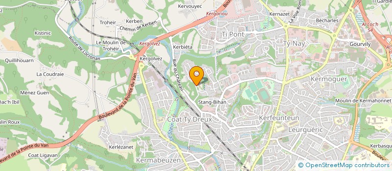 localisation de l'entreprise ASSOCIATION DU CENTRE DE KERIVOAL à QUIMPER