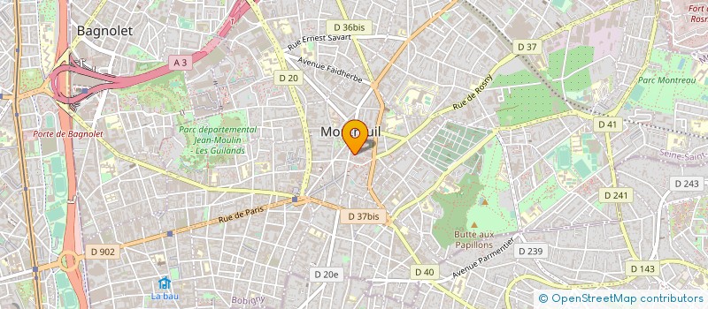 localisation de l'entreprise ASSOCIATION DU CENTRE DENTAIRE DU GRAND ANGLE à MONTREUIL