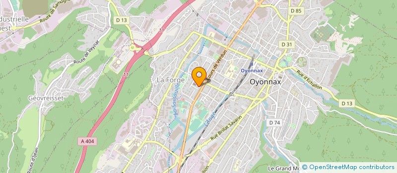 localisation de l'entreprise ASSOCIATION DU CENTRE SOCIAL OUEST à OYONNAX