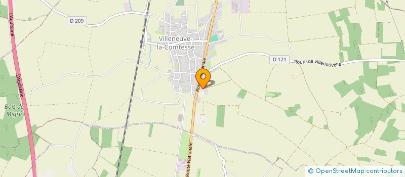 localisation de l'entreprise ASSOCIATION DU CHATEAU DE VILLENEUVE LA COMTESSE  VILLENEUVE LA COMTESSE