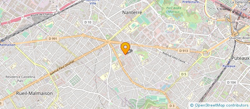 localisation de l'entreprise ASSOCIATION DU CHEMIN DE L'ILE à NANTERRE