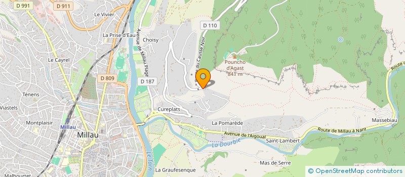 localisation de l'entreprise ASSOCIATION DU CHIEN COURANT DES GRANDS CAUSSES  MILLAU