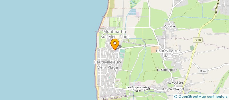 localisation de l'entreprise ASSOCIATION DU CINEMA DE LA PLAGE à HAUTEVILLE-SUR-MER