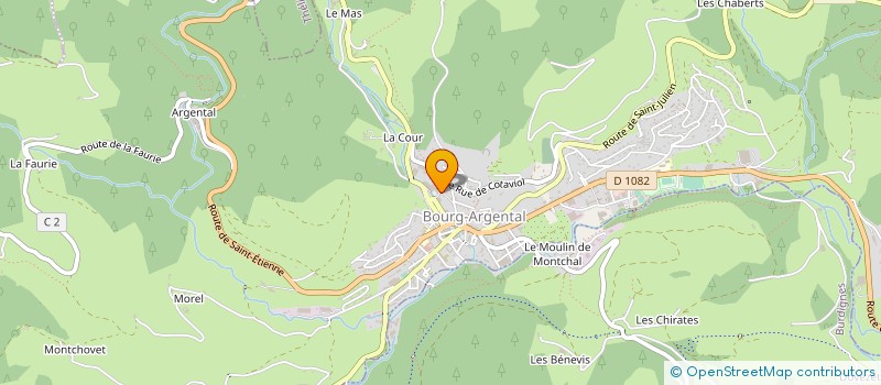 localisation de l'entreprise ASSOCIATION DU CINEMA LE FOYER  BOURG-ARGENTAL