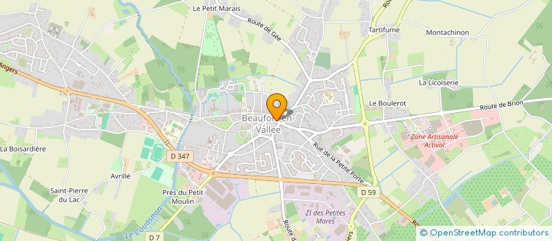 localisation de l'entreprise ASSOCIATION DU CINQUANTENAIRE DU 3 SEPTEMBRE 1959  BEAUFORT-EN-ANJOU