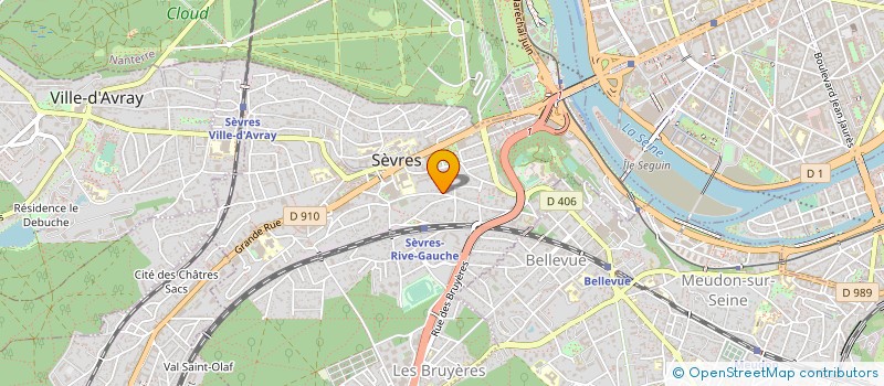 localisation de l'entreprise ASSOCIATION DU CLUB SEVRIEN DE YOGA à SEVRES