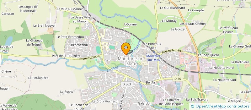 localisation de l'entreprise ASSOCIATION DU COMICE AGRICOLE DU PAYS DE MONTFORT (A.C.A.P.M.)  MONTFORT-SUR-MEU