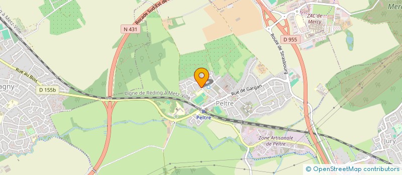 localisation de l'entreprise ASSOCIATION DU COMITE FETES PELTRE  PELTRE