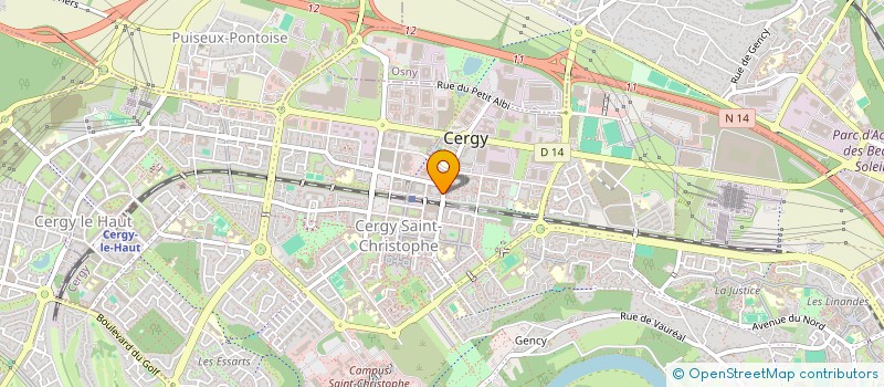 localisation de l'entreprise ASSOCIATION DU COTE DES FEMMES à CERGY