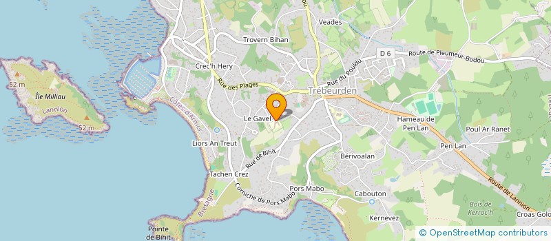 localisation de l'entreprise ASSOCIATION DU FOYER DU GAVEL  TREBEURDEN