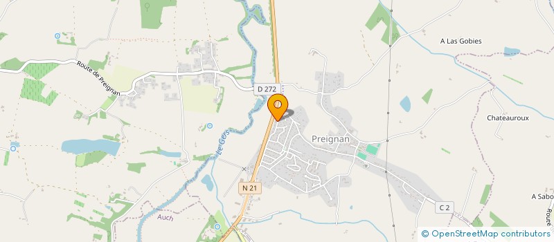 localisation de l'entreprise ASSOCIATION DU GERS DE PECHE A LA MOUCHE  PREIGNAN