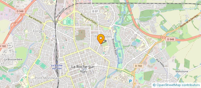 localisation de l'entreprise ASSOCIATION DU GRAND VILLAGE  LA ROCHE-SUR-YON