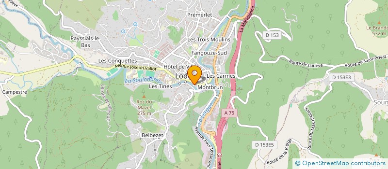 localisation de l'entreprise ASSOCIATION DU GRIFFE à LODEVE