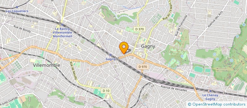 localisation de l'entreprise ASSOCIATION DU GUIDE A L'INCLUSION ET AU SOCIAL ( AGIS )  GAGNY