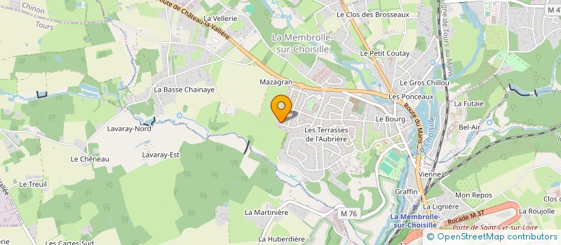 localisation de l'entreprise ASSOCIATION DU JARDIN COMMUNAUTAIRE DE MAZAGRAN  LA MEMBROLLE-SUR-CHOISILLE