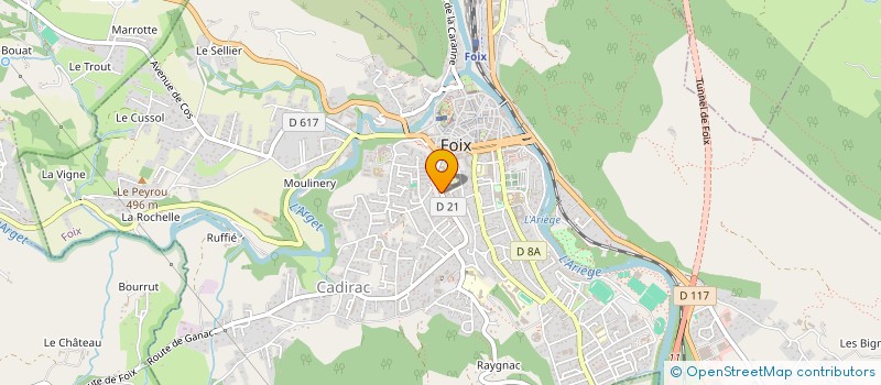 localisation de l'entreprise ASSOCIATION DU JARDINAGE ET DE L'INITIATIVE RELATIONNELLE SOLIDAIRE, ARIEGE à FOIX