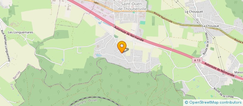localisation de l'entreprise ASSOCIATION DU KARATE CLUB DU ROUMOIS  SAINT-OUEN-DE-THOUBERVILLE