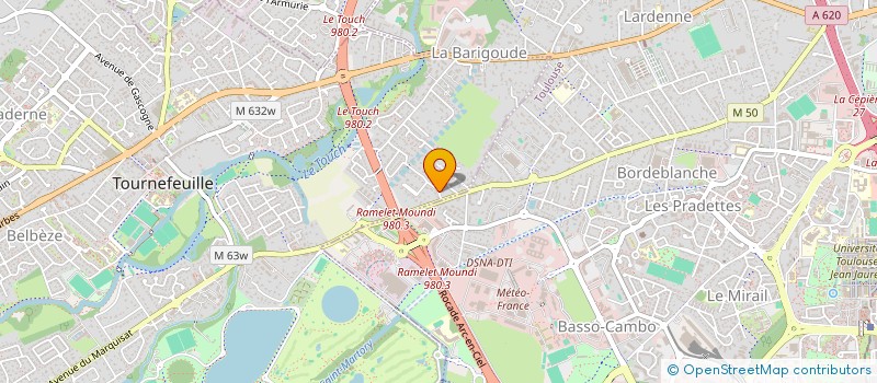 localisation de l'entreprise ASSOCIATION DU LABORATOIRE DE PHARMACOCINETIQUE ET TOXICOLOGIE  TOURNEFEUILLE