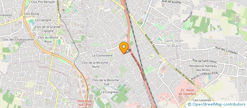 localisation de l'entreprise ASSOCIATION DU LOIRET POUR LA DELIVRANCE DES CERTIFICATS DE DECES à SAINT-JEAN-LE-BLANC