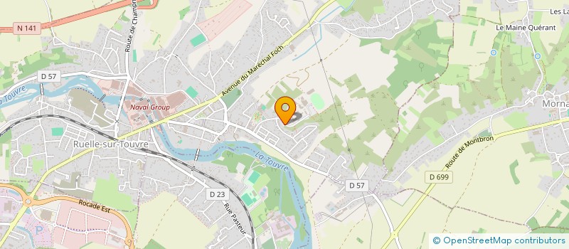 localisation de l'entreprise ASSOCIATION DU LYCEE PROFESSIONNEL JEAN CAILLAUD  RUELLE-SUR-TOUVRE