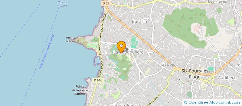 localisation de l'entreprise ASSOCIATION DU LYCEE PROFESSIONNEL LA COUDOULIERE à SIX-FOURS-LES-PLAGES