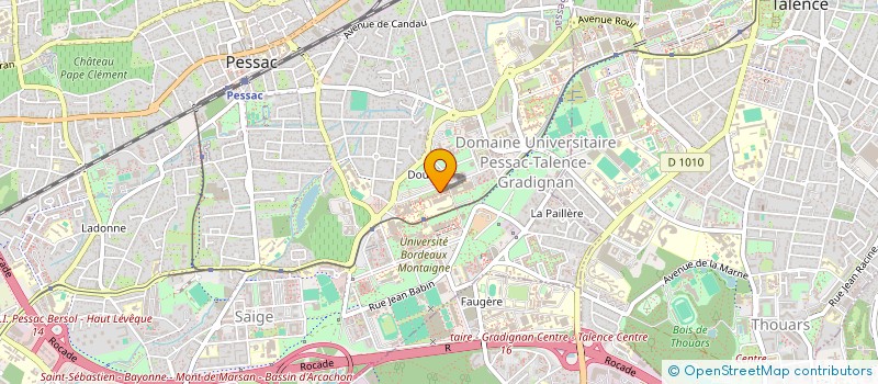 localisation de l'entreprise ASSOCIATION DU MAGISTERE JURISTE D'AFFAIRES ET FISCALITE - AMAF DE BORDEAUX à PESSAC