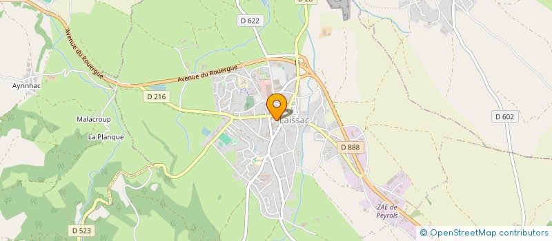 localisation de l'entreprise ASSOCIATION DU MARCHE AUX BESTIAUX  DE LAISSAC  LAISSAC-SEVERAC L'EGLISE