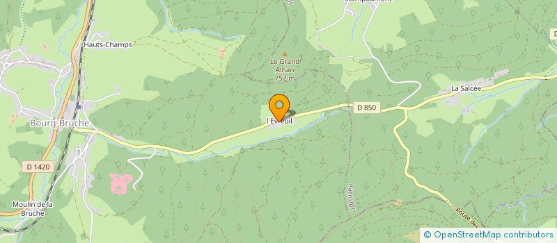 localisation de l'entreprise ASSOCIATION DU MARCHE DES PRODUITS DE MONTAGNE DE LA HAUTE BRUCHE  BOURG-BRUCHE