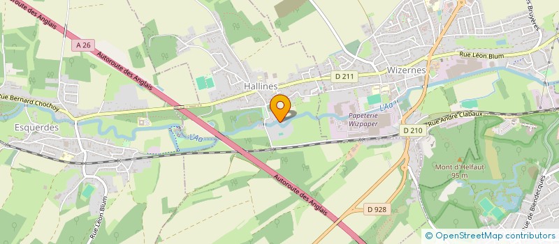 localisation de l'entreprise ASSOCIATION DU MOULIN LEUILLIEUX  HALLINES