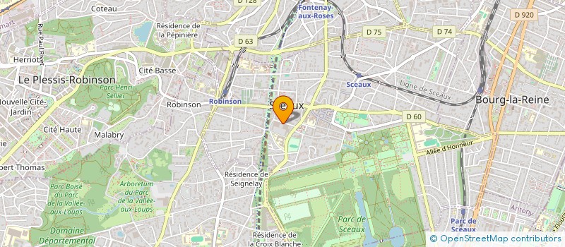localisation de l'entreprise ASSOCIATION DU MUSEE DU LYCEE MARIE-CURIE DE SCEAUX à SCEAUX