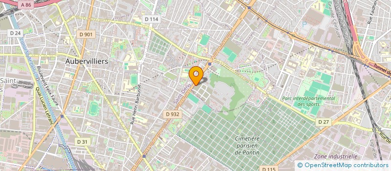 localisation de l'entreprise ASSOCIATION DU MUSEE ET DU JARDIN EXTRAORDINAIRE DE RACHID KHIMOUNE  AUBERVILLIERS