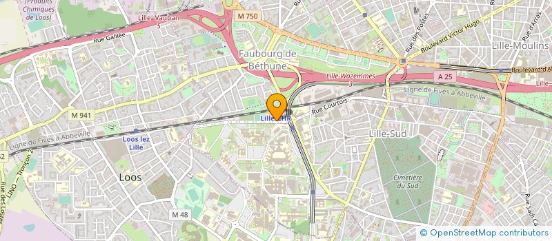 localisation de l'entreprise ASSOCIATION DU NORD DES INTERNES ET CHEFS DE CLINIQUE D'ONCOLOGIE MEDICALE ET RADIOTHERAPIE à LILLE