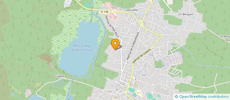 localisation de l'entreprise ASSOCIATION DU PAYS DE BORN POUR LE DON DE SANG BENEVOLE  BISCARROSSE