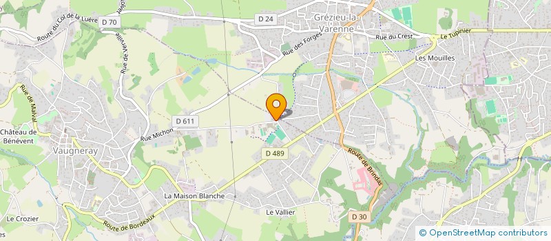 localisation de l'entreprise ASSOCIATION DU PERSONNEL DE LA COMMUNAUTE DE COMMUNES DES VALLONS DU LYONNAIS (APCCVL) à VAUGNERAY