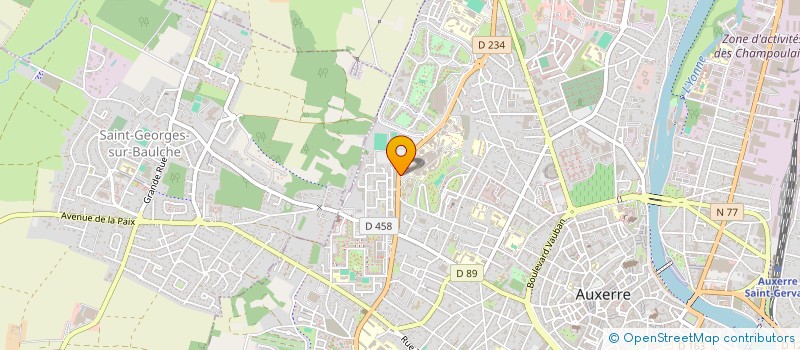 localisation de l'entreprise ASSOCIATION DU PERSONNEL DE LA GYNECOLOGIE OBSTETRIQUE à AUXERRE