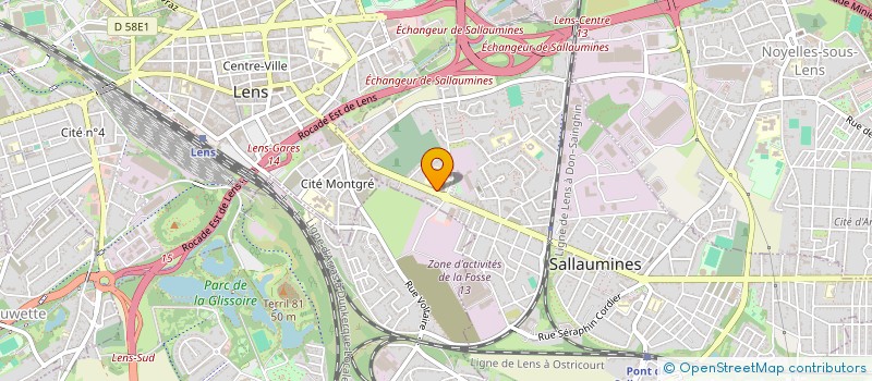 localisation de l'entreprise ASSOCIATION DU QUARIER DE L'EPINETTE  SALLAUMINES