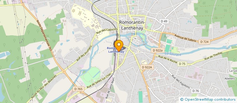localisation de l'entreprise ASSOCIATION DU QUARTIER  ROMORANTIN-LANTHENAY