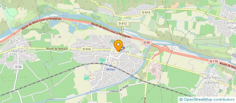 localisation de l'entreprise ASSOCIATION DU QUARTIER à MILLAS
