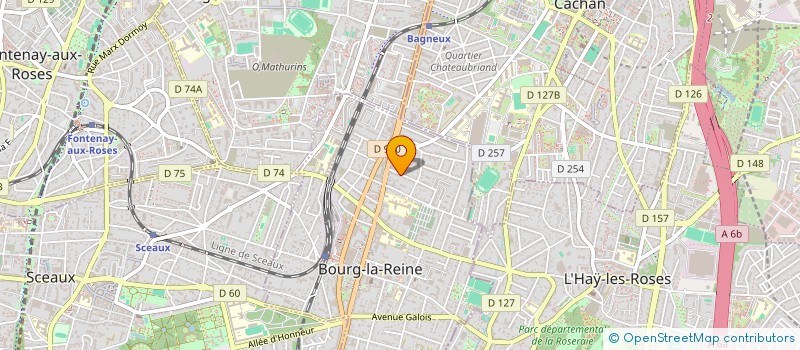 localisation de l'entreprise ASSOCIATION DU QUARTIER BELLEVUE à BOURG-LA-REINE