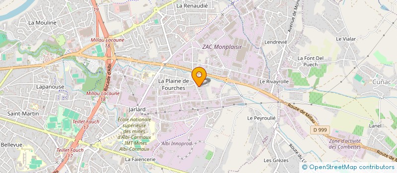 localisation de l'entreprise ASSOCIATION DU QUARTIER DE LA PLAINE DES FOURCHES à ALBI