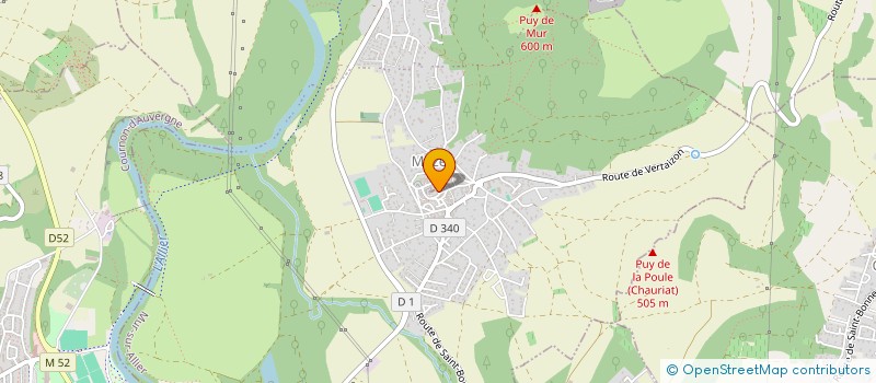 localisation de l'entreprise ASSOCIATION DU QUARTIER DE LA VOUTE (AQV)  MUR-SUR-ALLIER