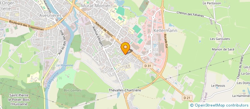 localisation de l'entreprise ASSOCIATION DU QUARTIER DE THEVALLES à LAVAL