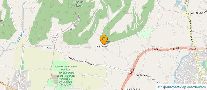 localisation de l'entreprise ASSOCIATION DU QUARTIER DES BALMES DE ROMANS  ROMANS-SUR-ISERE