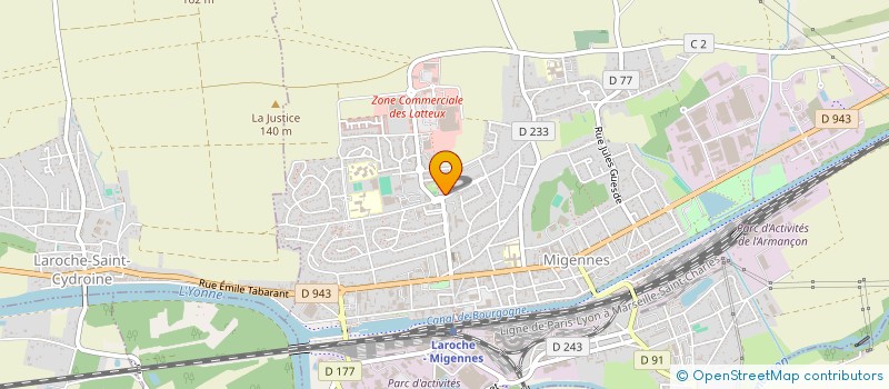 localisation de l'entreprise ASSOCIATION DU QUARTIER DES MIGNOTTES à MIGENNES