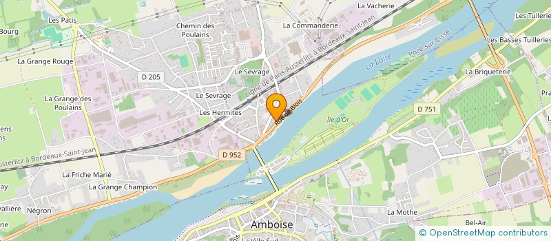 localisation de l'entreprise ASSOCIATION DU QUARTIER DU BOUT DES PONTS ET ENTREPONT  AMBOISE