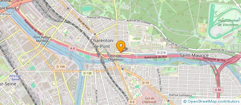 localisation de l'entreprise ASSOCIATION DU QUARTIER DU PONT DE CHARENTON - SAINT MAURICE à SAINT-MAURICE