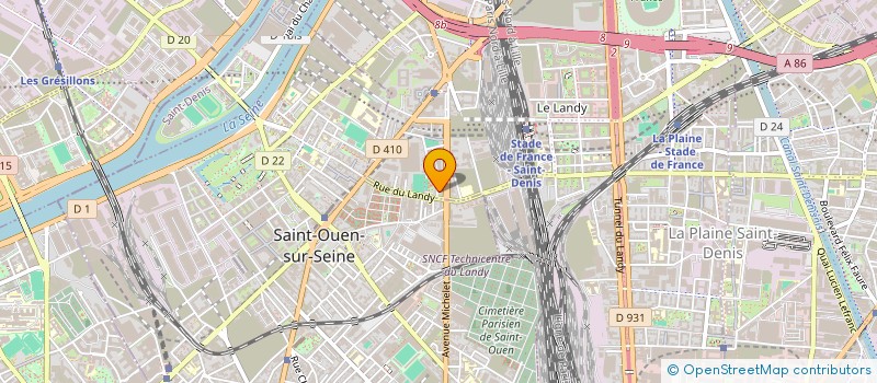 localisation de l'entreprise ASSOCIATION DU QUARTIER SORIN - LANDY - RENOUILLERES à SAINT-DENIS