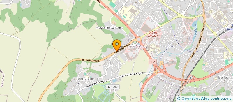 localisation de l'entreprise ASSOCIATION DU REFUGE DE VAUXBUIN  VAUXBUIN